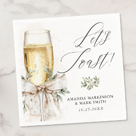 Guardanapo De Papel Champagne Let's Toast Winter Engagement