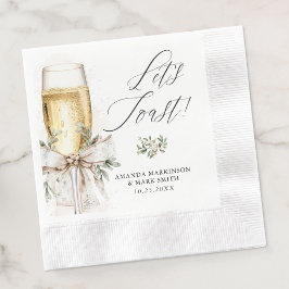 Guardanapo De Papel Champagne Let's Toast Winter Engagement