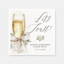Guardanapo De Papel Champagne Let's Toast Winter Engagement