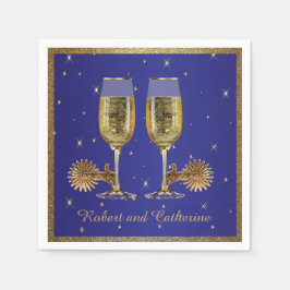 Guardanapo De Papel Champanhe Do Partido Ocidental E Texto Personaliza