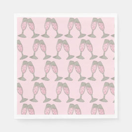 Guardanapo De Papel Champanhe rosa do Chá de panela festa de solteira