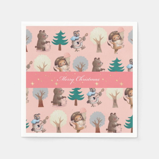 Guardanapo De Papel Chapas de papel de Natal (Frente)