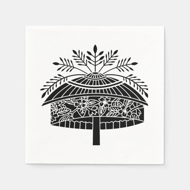 Guardanapo De Papel Chapéu de flor (Frente)