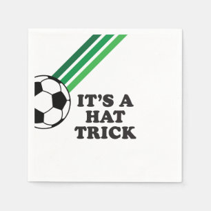 Guardanapo De Papel Chapéu de Truque de Futebol Listras Verdes Anivers