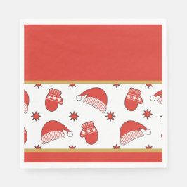 Guardanapo De Papel Chapéus de Natal e Mittens