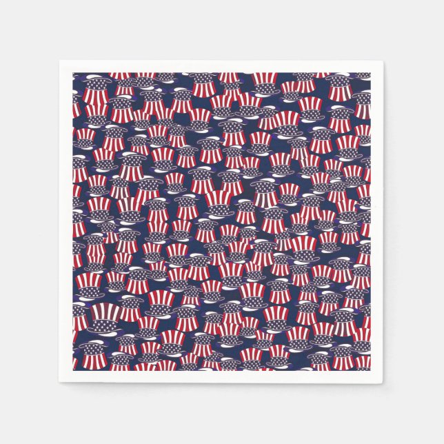 Guardanapo De Papel Chapéus Principais Patrióticos (Frente)