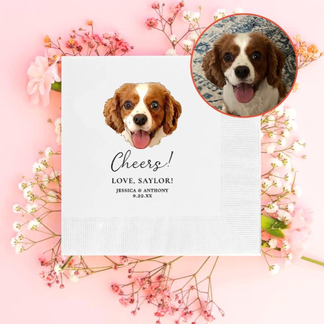 Guardanapo De Papel Charles Spaniel Dog Personalizado Cheers (Criador carregado)