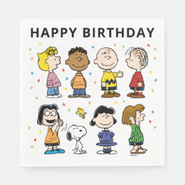 Guardanapo De Papel Charlie Brown e Gang Confetti Aniversário