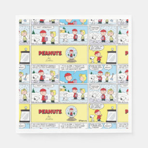 Guardanapo De Papel Charlie Brown   Globo de Neve