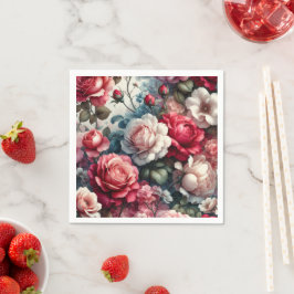 Guardanapo De Papel Charme Floral Rosa Atemporal