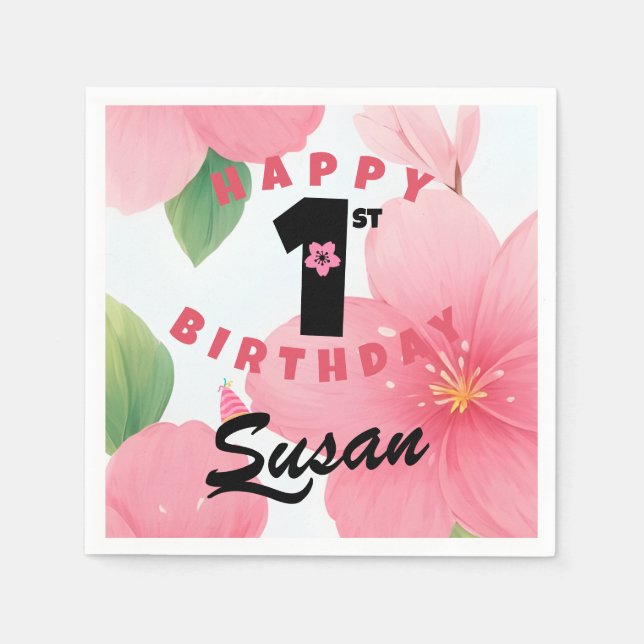 Guardanapo De Papel Charming Sakura Blossoms Napkins (Frente)