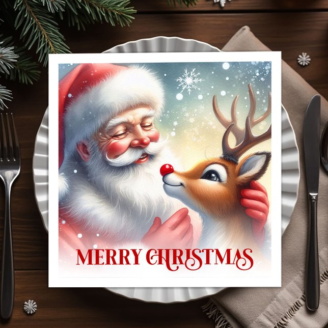 Guardanapo De Papel Charming Santa Claus Rudolph Holiday Napkins Dinne (Charming Santa Claus Rudolph Holiday Napkins Dinner Tableware

)