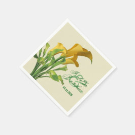Guardanapo De Papel Charmoso Calla Lily - Papel de Casamento Napkins