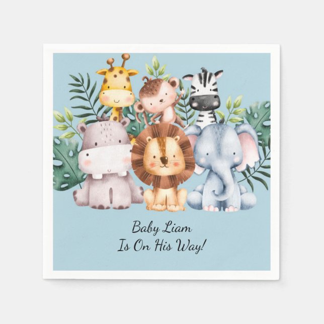 GUARDANAPO DE PAPEL CHÁS DE FRALDAS SAFARI (Frente)