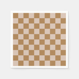 Guardanapo De Papel Checkerboard castanho