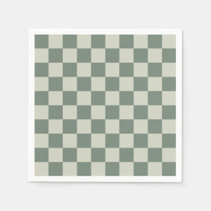 Guardanapo De Papel Checkerboard verde