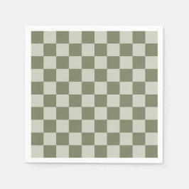 Guardanapo De Papel Checkerboard verde de sábado