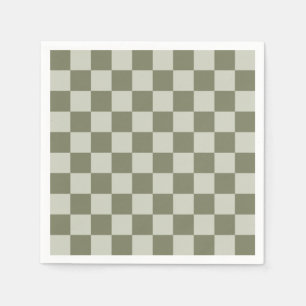 Guardanapo De Papel Checkerboard verde de sábado