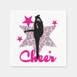 Guardanapo De Papel Cheerleader cor-de-rosa