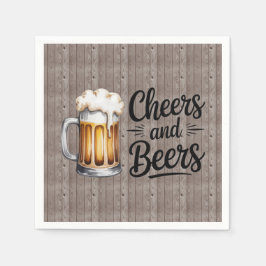 Guardanapo De Papel Cheers and Beers Adult Birthday Party
