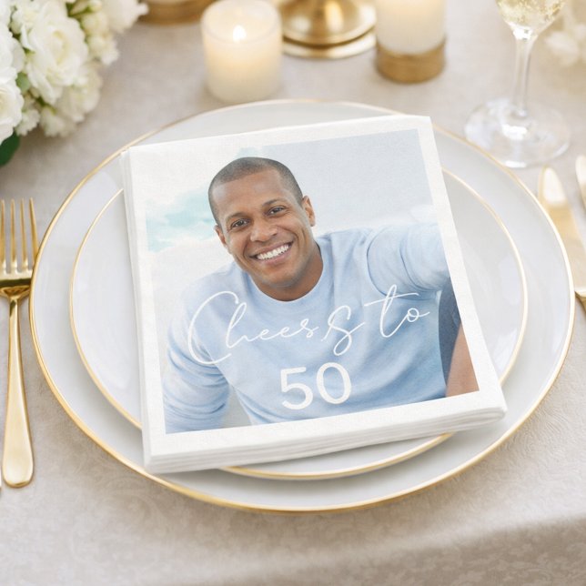 Guardanapo De Papel Cheers photo birthday party luncheon (Criador carregado)