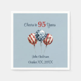 Guardanapo De Papel Cheers to 95 Years Birthday Party 