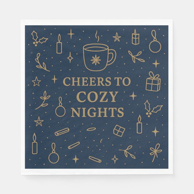 Guardanapo De Papel Cheers to Cozy Nights Paper Napkin (Frente)