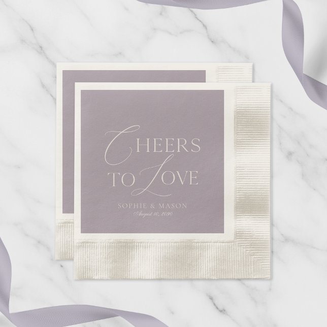 Guardanapo De Papel Cheers to Love Elegant Wedding (Criador carregado)
