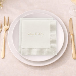 Guardanapo De Papel Cheers to Love Wedding Napkin