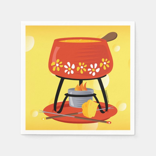Guardanapo De Papel Cheese Fondue (Frente)