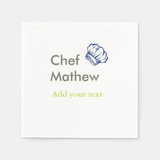 Guardanapo De Papel Chef cozinheiro adicionar texto nome homens cozinh