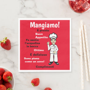 Guardanapo De Papel Chef italiano - Mangiamo