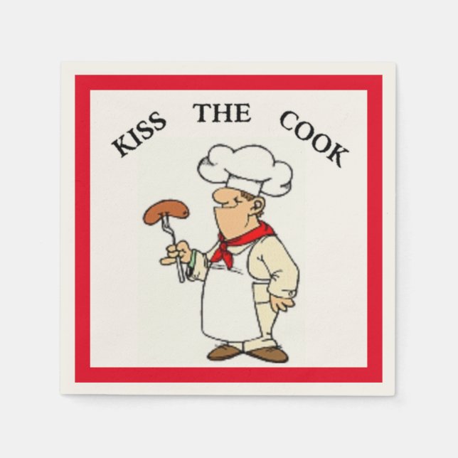 GUARDANAPO DE PAPEL CHEF "KIST THE COOK" (Frente)