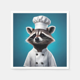 Guardanapo De Papel Chef Raccoon