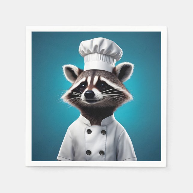 Guardanapo De Papel Chef Raccoon (Frente)