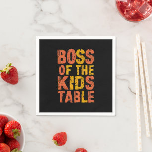 Guardanapo De Papel Chefe do Dia de Ação de Graças da Mesa das Criança