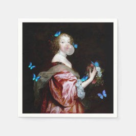 Guardanapo De Papel Chegada inesperada de borboletas azuis