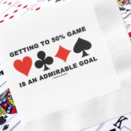 Guardanapo De Papel Chegar a 50% de Jogo é um Objetivo Admirável