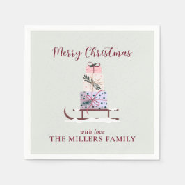 Guardanapo De Papel Cheio de presentes, verde-claro