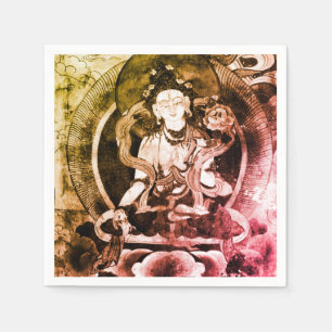 Guardanapo De Papel Chenrezing Buddha, vintage Heruka, Tibet (partido)