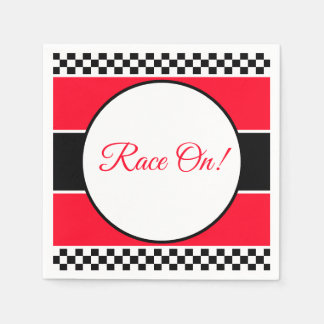 Guardanapo De Papel Cheque branco preto com vermelho