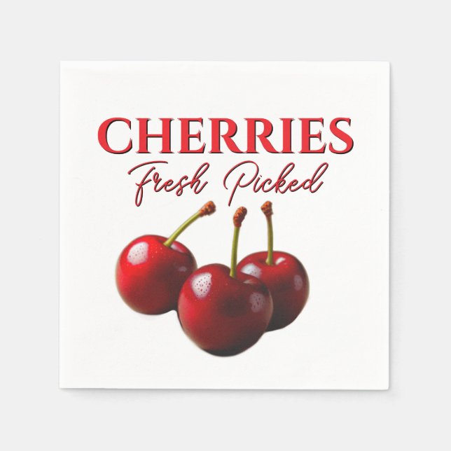 Guardanapo De Papel Cherries fresh picked  (Frente)