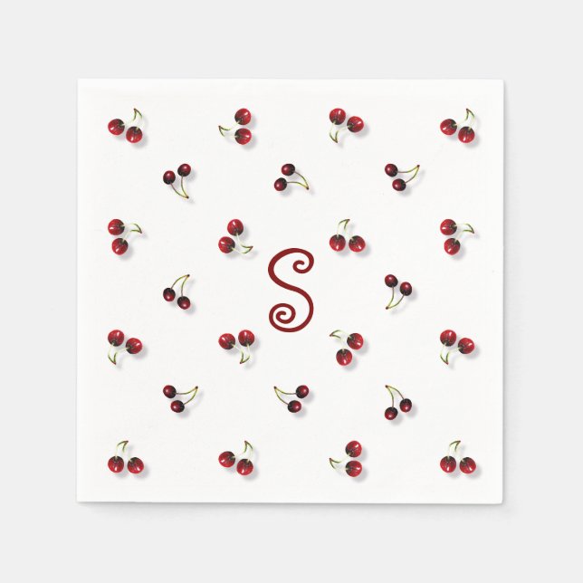 Guardanapo De Papel Cherries Paper Napkin (Frente)