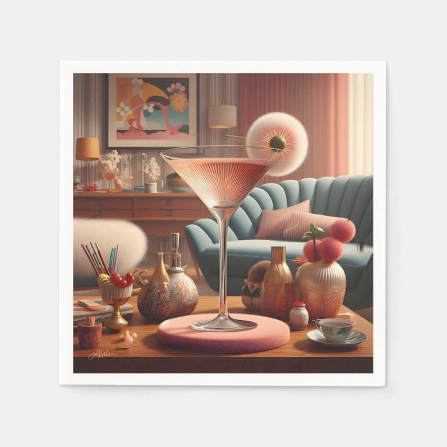 Guardanapo De Papel Cherry Blossom Martini (Frente)