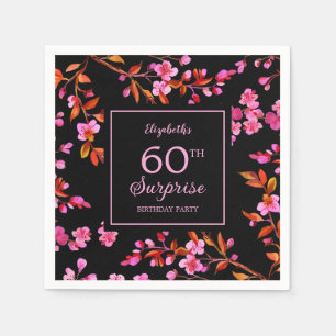 Guardanapo De Papel Cherry Blossom Sakura Surpresa Negra Aniversário