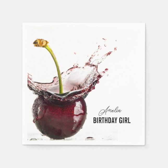 Guardanapo De Papel Cherry Escuro Personalizado (Frente)