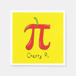 Guardanapo De Papel Cherry Pi Cute Math Pi Day Party Napkins