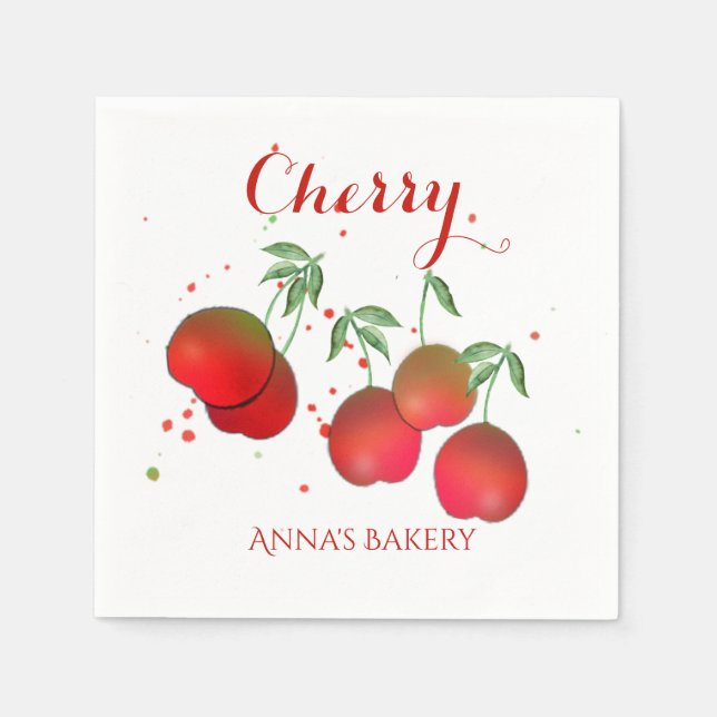 Guardanapo De Papel Cherry Stems Napkin (Frente)