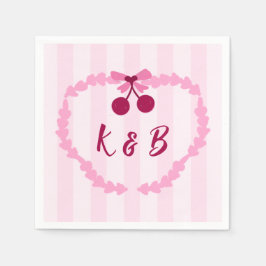 Guardanapo De Papel Cherry Sweet Pink Chá de panela Napkins