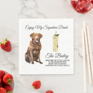 Guardanapo De Papel Chesapeake Bay Retriever Signature Drink
